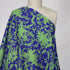 EXCLUSIVE 90% Linen 10% Silk – 'Floral Hero' | Cobalt & Green Tea